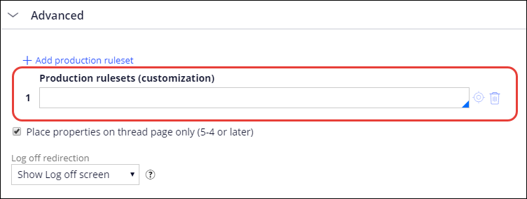 production ruleset