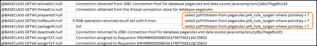 db trace results