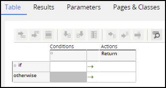 Empty decision table