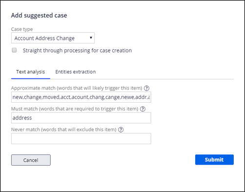 keywords for suggested case