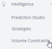 Volume constraints navigation