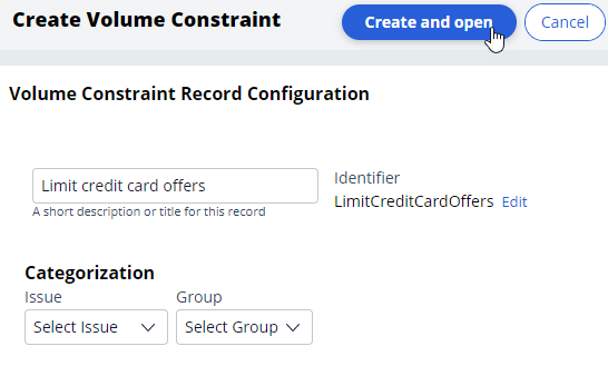 New volume constraints 