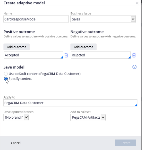 Create adaptive model