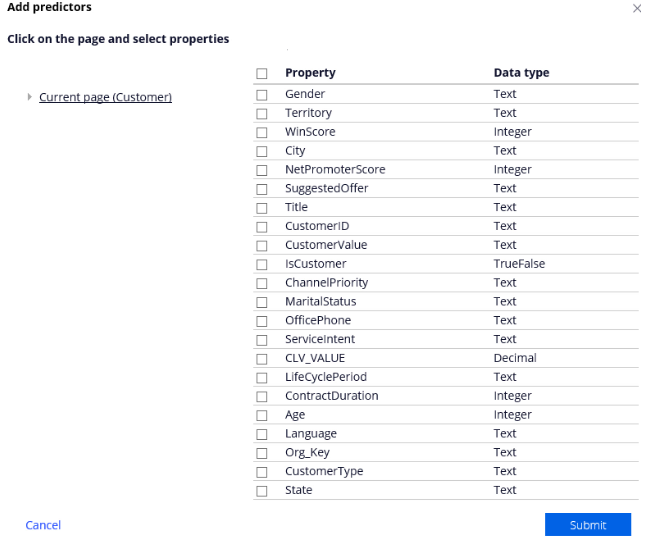 Add predictors