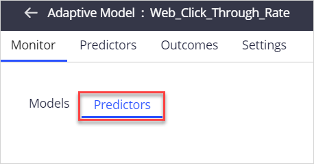 Predictors tab