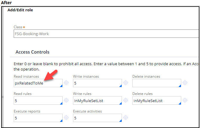 Access control after changes