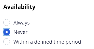 Availability never