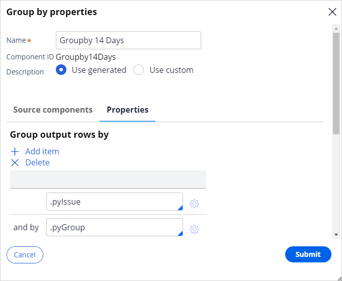 Groupby properties