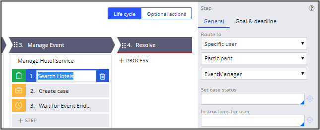 Event Booking case type routing