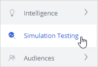 Simulation testing option