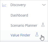 Value finder navigation