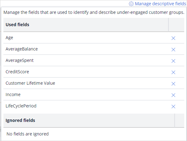 Manage Descriptive fields 