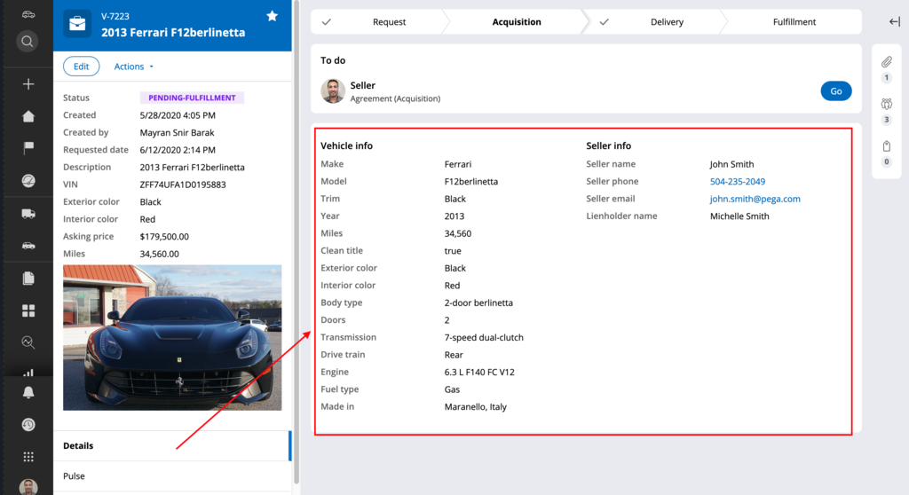 case details in Cosmos