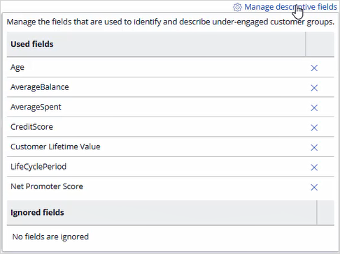 Value finder descriptive fields