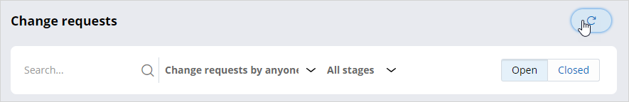 Refresh change requests page