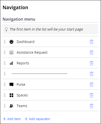 Navigation menu of Auditor portal