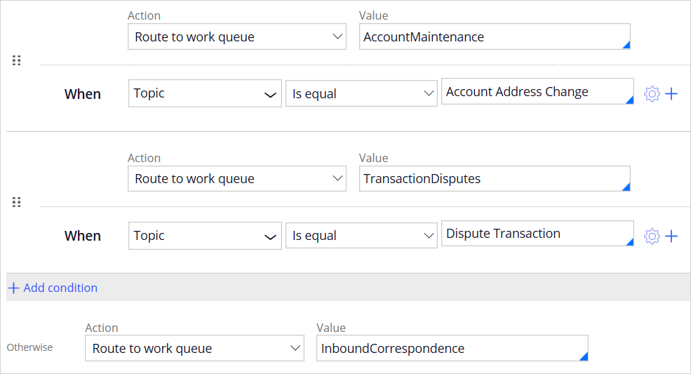 Email routing rules