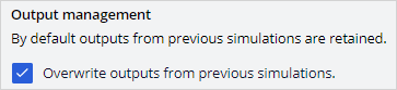 overwrite simulation output