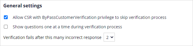 General settings