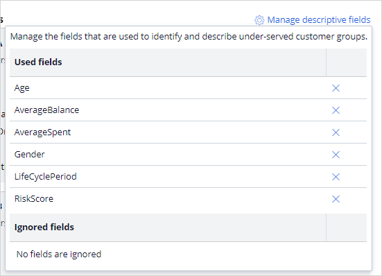 Manage Descriptive fields 