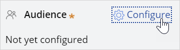 Configure audience