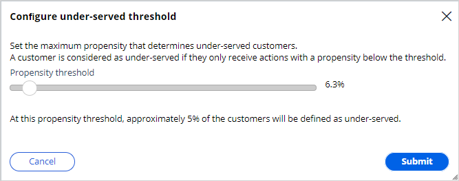 Configure threshold