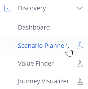 Scenario planner menu