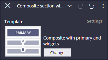 Composite with primary and widgets Template