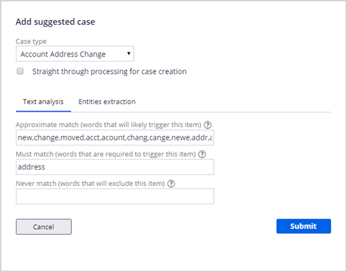 keywords for suggested case