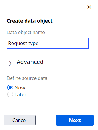 Request type data object