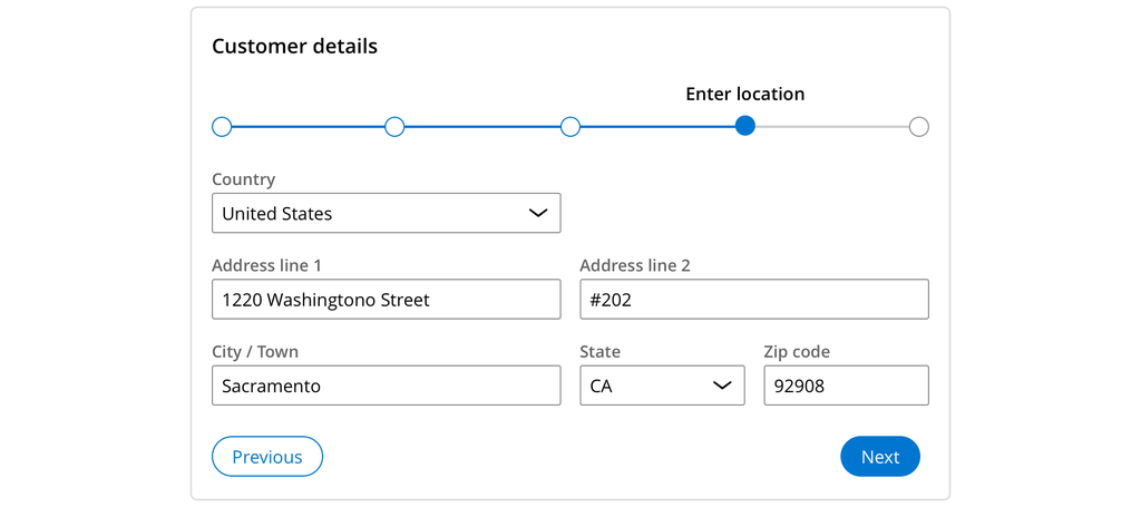 Multi-step form example