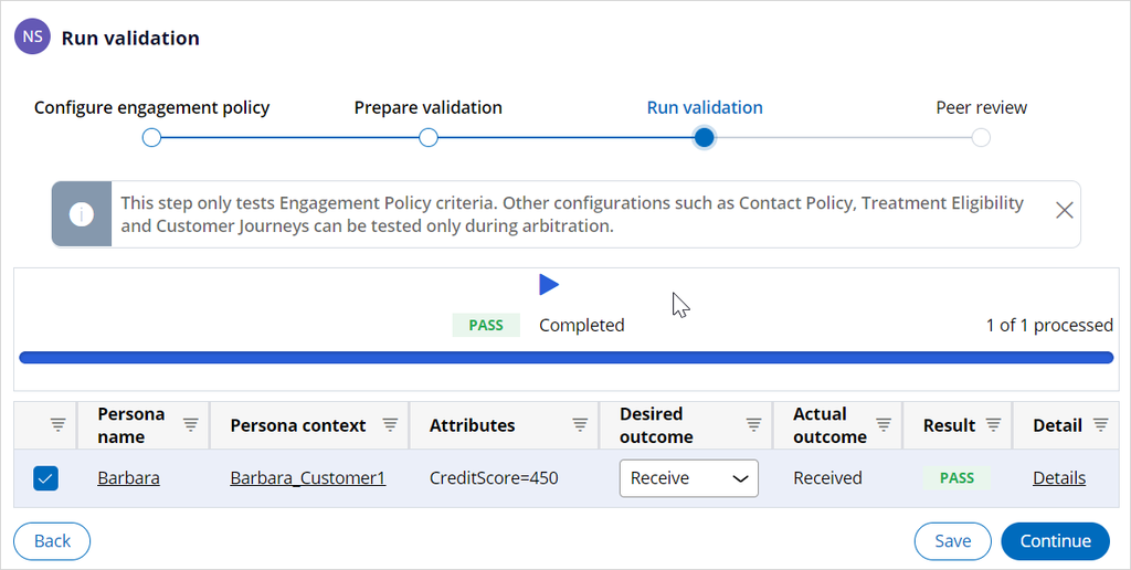 Run validation