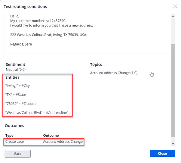 Create case console test