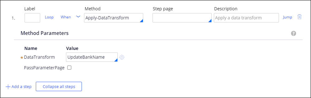 Activity configuration