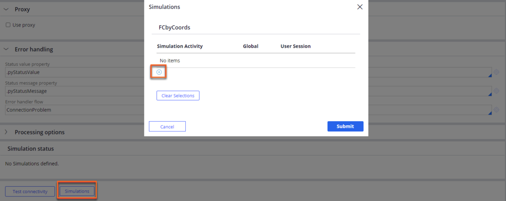 Option 2 image showing how to use the simulation option 