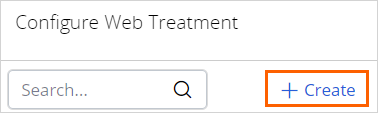 Create a web treatment