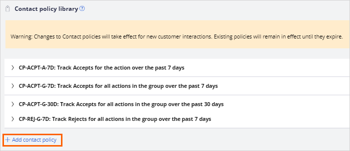 Add contact policy