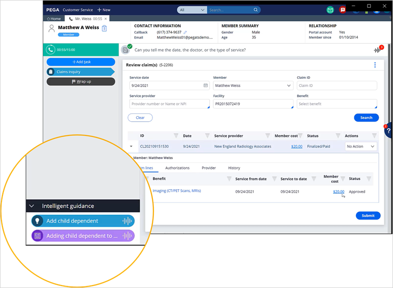 suggested case in Interaction Portal