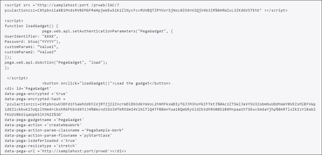 pega.web.api.setAuthenticationParameters API