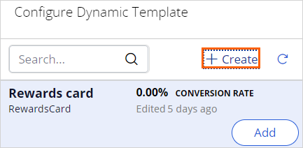 Create a dynamic template