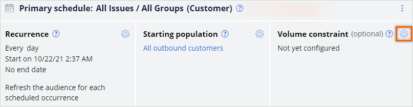 Configure volume constraints