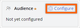 Configure audience