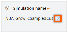Edit the simulation name