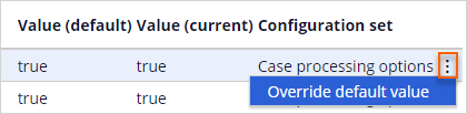 Override default value