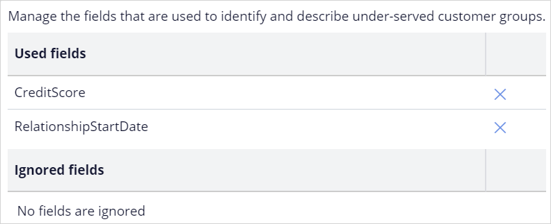 Manage fields