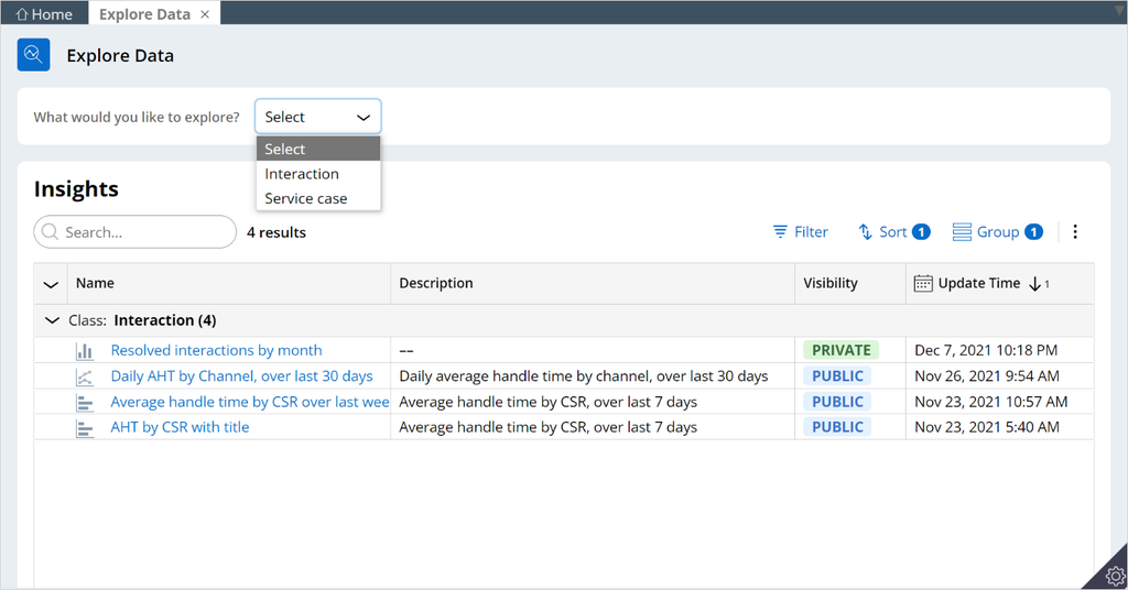 Data object selection