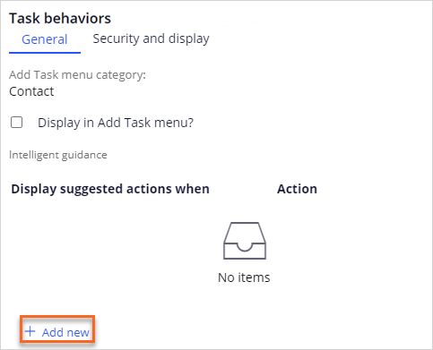 Task behaviors