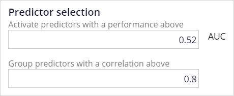 Predictor selection