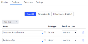 Click the Predictors tab