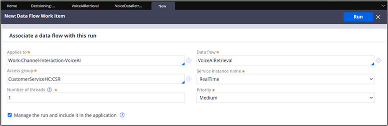 Dev Studio, data flow for Voice AI